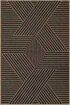 Lahome Modern Geometric Easy Jute Carpet, 6x9 Area Rugs for Living Room Outdoor Patio Washable Indoor Outdoor Dining Room Rug, Farmhouse Large Non Slip Carpet for Bedroom Backyard Office