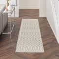 Nourison Home Positano Light Grey 2' x 6' Area Rug - Easy Clean, Non Shedding, Bed Room, Living Room, Dining Room, Kitchen (6' Runner)