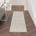 Nourison Home Positano Light Grey 2' x 6' Area Rug - Easy Clean, Non Shedding, Bed Room, Living Room, Dining Room, Kitchen (6' Runner)