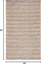 SAFAVIEH Natural Fiber Collection Area Rug - 5' x 8', Natural & Black, Flat Weave Farmhouse Geometric Jute Design, Ideal for High Traffic Areas in Living Room, Bedroom (NF382A)