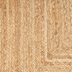 Nourison Home Natural Jute Natural 6' x 9' Area Rug - Easy Clean, Non Shedding, Bed Room, Living Room, Dining Room, Kitchen (6' x 9')