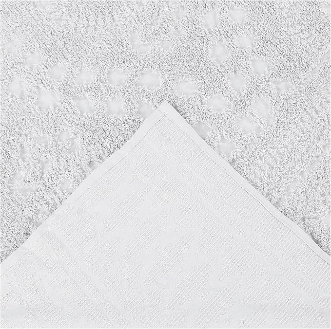 Better Trends Chenille Bedspread Set 3 Pieces White 100% Cotton King Size Bedspread Medallion Pattern 2 King Shams Luxurious Feel Perfect for Gifting All Seasons, Machine Washable, Rio Collection