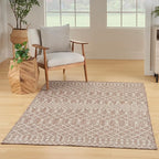 Nourison Home Positano Beige 5' x 7' Area Rug - Easy Clean, Non Shedding, Bed Room, Living Room, Dining Room, Kitchen (5' x 7')