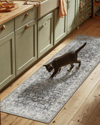 Runner Rug Washable Kitchen Runner: 2'6"x8' Hallway Runner Rugs Stain Resistant Non Slip Low Pile Soft Boho Carpet Runners for Hallways Bedroom Entryway Indoor Beside Bathroom Laundry Room