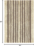 Dash and Albert Calder Stripe Grey Handwoven Jute Rug, 2 X 3 Feet, Neutral/Grey Stripe Pattern