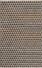 Unique Loom Chindi Jute Collection Area Rug (5' 1" x 8' Rectangle, Black/ Natural)