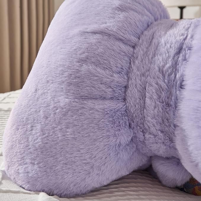 Bow Pillow Throw Pillows Butterfly Shaped Decorative Cute Pillows for Bed Sofa Cute Home Decor,Purple 14.5 * 12inch