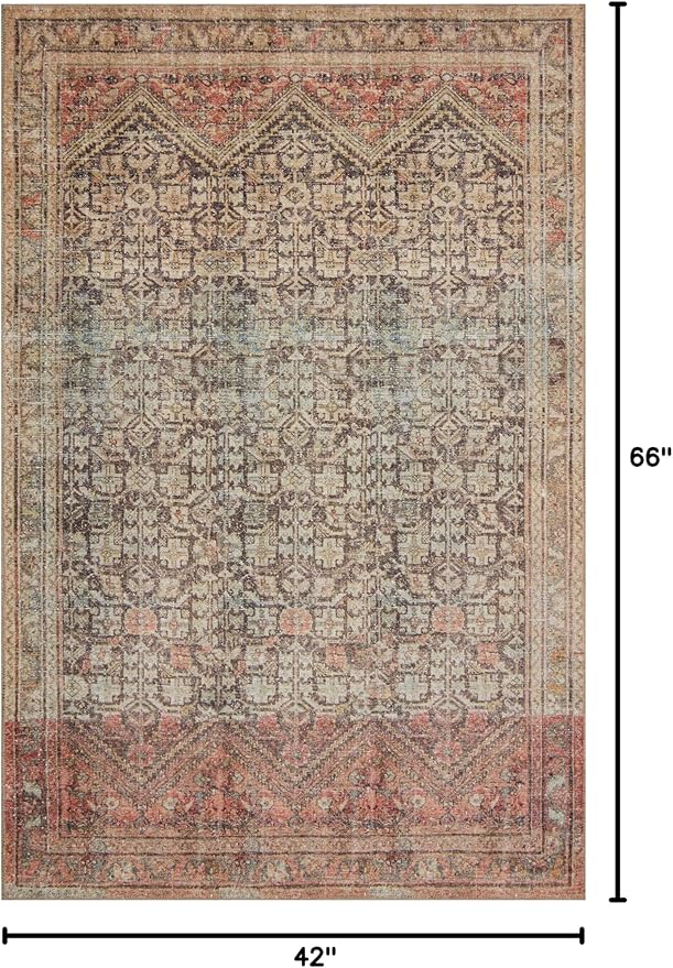 Loloi Loren Collection LQ-17 Charcoal/Multi 3'-6" x 5'-6" Accent Rug