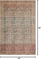 Loloi Loren Collection LQ-17 Charcoal/Multi 3'-6" x 5'-6" Accent Rug
