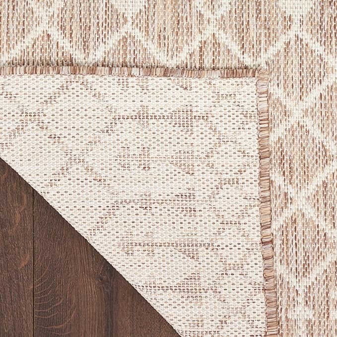 Nourison Home Positano Beige 9' x 12' Area Rug - Easy Clean, Non Shedding, Bed Room, Living Room, Dining Room, Kitchen (9' x 12')