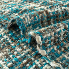 Multi-Color Teal Cable Woven Throw Blanket for Couch,60"X80" Boho Style Textured Blankets for Home Decor,Super Soft Warm Cozy Chunky Blanket with Decorative Tassels for Bed and Sofa
