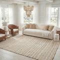 SAFAVIEH Area Rug 8x10 - Natural Fiber Collection - Large - Grey & Natural Brown, Handmade Jute, Farmhouse Style, Chunky Textured Thick Pile (NF447K)