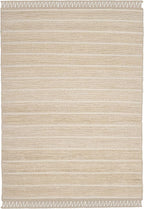 SAFAVIEH Natural Fiber Collection Area Rug - 5' x 8', Ivory & Ivory, Handmade Tassel Jute, Ideal for High Traffic Areas in Living Room, Bedroom (NF550B)