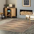 Nuloom Dori Natural/Grey, 3' x 5', Geometric, Recycled Polyester, Soft and Textured, High Traffic, Stain Resistant, Easy Clean, Durable Washable Runner for Bedroom, Living Room, Dining, Den, Foyer