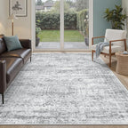 6x9 Area Rug for Living Room Washable 6x9 Gray Rug Non-Slip Modern Rugs for Bedroom Dinning Room Ultra-Thin Indoor Grey Rug