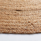 SAFAVIEH Area Rug 8x10 Oval - Cape Cod Collection - Large - Natural Brown, Handmade Braided Flat Weave Jute (CAP252A)