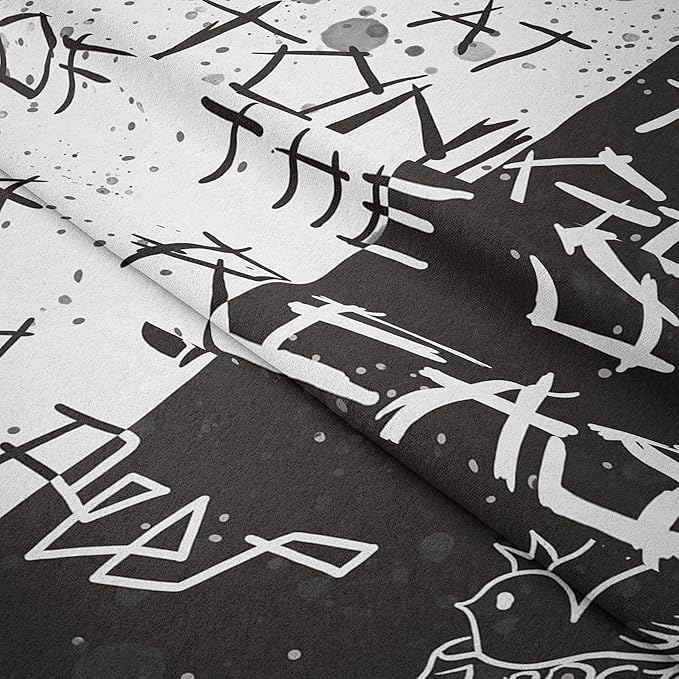 LWZAYS Rapper Wall Tapestry Lil Peep Tapestries Juice Wrld Black and White Star Tapestry for Bedroom Dorm Hip Hop Home Decorations Wall Hanging 60'' X 50''
