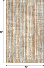 SAFAVIEH Area Rug 3x5 - Natural Fiber Collection - Grey & Natural Brown, Handmade Jute, Farmhouse Style, Chunky Textured Thick Pile (NF447K)