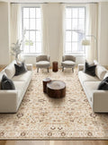 Washable Rugs for Living Room: 10x14 Area Rugs for Bedroom Ultral Soft Non-Slip Stain Resistant Vintage Boho Large Carpet for High-Traffic Dining Room - Farmhouse Decor