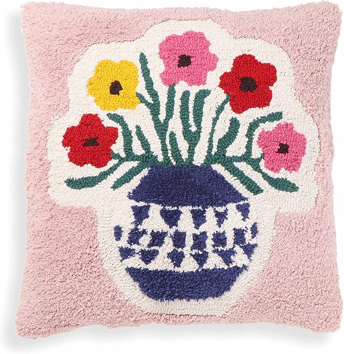 Tov Furniture Blossom Tufted Cotton 20" Square Accent Pillow