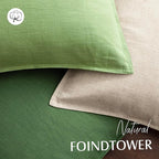 Foindtower Pack of 2, Decorative Linen Soild Throw Pillow Covers Soft Accent Lumbar Cushion Case Boho Farmhouse Pillowcase for Chair Couch Sofa Bedroom Living Room Home Decor 12 x 20 Inch Lime Green