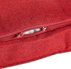 Square Tufted Floor Pillow with Removable Cover, Scarlet, Large (40")