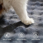 Bedsure 3x5 Fluffy Area Rugs for Living Room, Machine Washable Rugs, Non-Slip Backing, Non-Shedding, Pet Friendly Throw Rug for Bedroom Dining Room, Grey