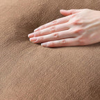 MIULEE Decorative Throw Pillow Covers Neutral Linen Fringe Throw Pillows Euro Shams Set of 2 Brown Boho Farmhouse Cushion Covers for Couch Sofa Bed Living Room Spring Home Decor 28x28 Inch