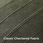 Woaboy Linen Check Throw Pillow Covers Set of 2 - Olive Green Farmhouse Modern Boho Vintage Decorative Cushion Covers Spring Home Decor for Sofa Couch Bedroom Living Room 22x22 Inch