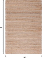 SAFAVIEH Natural Fiber Collection Accent Rug - 4' x 6', Ivory & Natural, Handmade Boho Farmhouse Rustic Jute & Cotton Jute, Ideal for High Traffic Areas in Entryway, Living Room, Bedroom (NFB654A)
