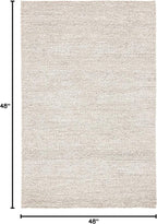 SAFAVIEH Natura Collection Area Rug - 4' Square, Grey & Ivory, Handmade Wool Blend, Textured Design, Ideal for Living Room, Bedroom, Dining Space (NAT425F)