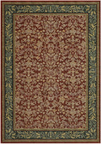 GarveeHome 8x10 Washable Area Rugs for Living Room, Boho Vintage Large Rug for Bedroom Soft Non Slip Low Pile Indoor Stain Resistance Throw Carpet for Dining Room Office Red