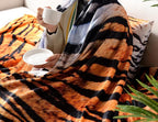 WIBUE Tiger Throw Blanket 80"x60" with 2 Pcs Pillow Covers 18"x18", Decor Fleece Blanket for Women Men, Fuzzy Soft Cozy Warm Plush Gifts Blankets for Bed Sofa Couch Chair Living Room Bedroom