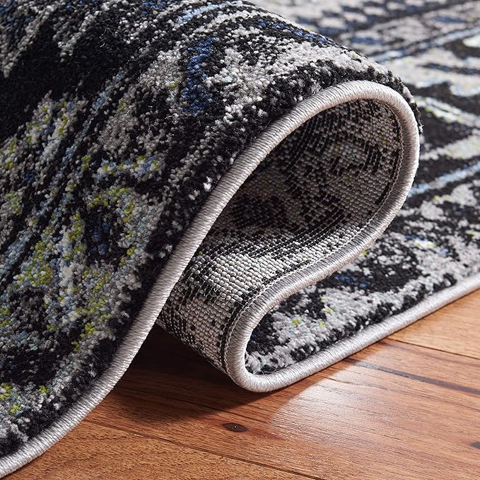 SAFAVIEH Vintage Hamadan Collection Runner Rug - 2'3" x 12', Light Grey & Dark Grey, Traditional Persian Design, Non-Shedding & Easy to Clean, Ideal for Hallway, Foyer, Entryway, Bedroom (VTH211F)