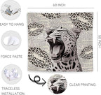 WNAGT Retro Trendy Leopard Tapestry Wall Hanging, Cheetah Leopard Room Decor, Vintage Funky Cheetah Print Lips Wall Blanket Decor for Girls Bedroom Dorm Apartment Home, 50x60 Inch