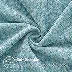 MIULEE Pack of 2 Smoke Blue Throw Pillow Covers 16x16 Inch Soft Chenille Pillow Covers for Sofa Living Room Couch Solid Dyed Cases