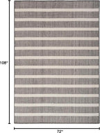 Nourison Home Positano Charcoal Ivory 6' x 9' Area Rug - Easy Clean, Non Shedding, Bed Room, Living Room, Dining Room, Kitchen (6' x 9')