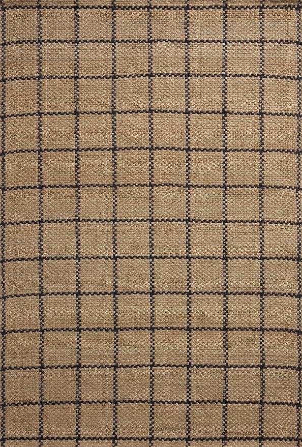 Loloi Chris Loves Julia Fletcher Collection FLE-01 Natural/Black 8'-6" x 11'-6", .37" Pile Height, Area Rug