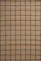 Loloi Chris Loves Julia Fletcher Collection FLE-01 Natural/Black 8'-6" x 11'-6", .37" Pile Height, Area Rug