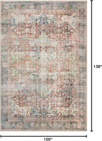 Loloi Loren Collection LQ-14 Brick/Multi 8'-4" x 11'-6" Area Rug
