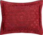 Better Trends 3 Pieces Set Chenille Bedspread Full/Double Size 100% Cotton Chenille Bedding Lightweight Medallion Pattern Bedroom Decor Rio Collection