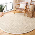 SAFAVIEH Natural Fiber Collection 4' Round Ivory NF730A Handmade Farmhouse Premium Jute Area Rug