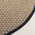 SAFAVIEH Natural Fiber Collection Runner Rug - 2'6" x 18', Natural & Black, Seagrass, Basketweave Pattern with Border (NF114C)