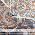 Boho Throw Blanket for Bed 100% Cotton Ultra Soft Rustic Quilt Floral Farmhouse Decor Bed Spring Blanket,80"x90" All Season Rustic Throw for Sofa Couch Chair