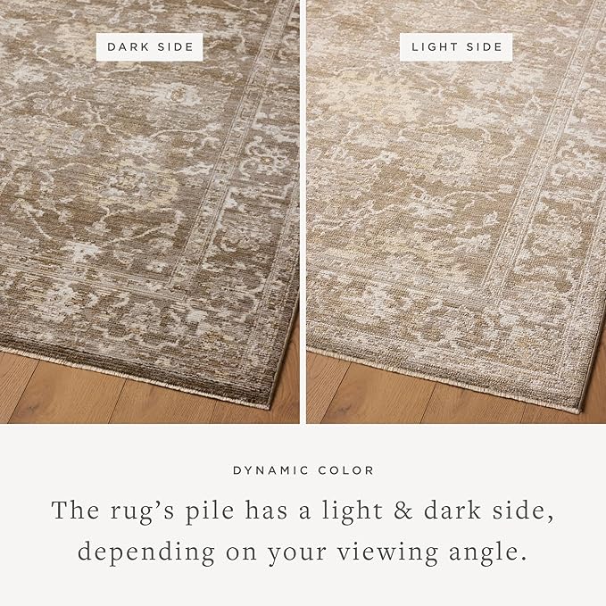 Loloi Magnolia Home by Joanna Gaines Pace Collection PAC-01 Bark/Natural 5'-3" x 7'-6" Area Rug