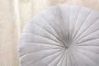 Floor Pillow Meditation Cushion Round Large Floor Pillows Seating for Adults, Velvet Thick Floor Cushions for Yoga Living Room Balcony Outdoor Tatami 18inches（Grey）