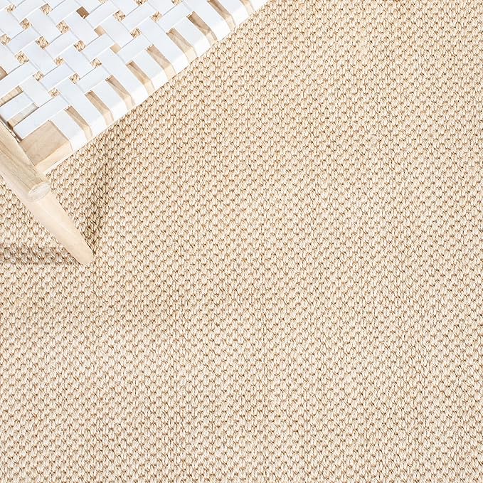 SAFAVIEH Area Rug 11x15 - Natural Fiber Collection - Large - Maize & Grey, Sisal, Woven Design with Border (NF141G)
