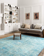 Loloi Loren Collection LQ-08 Aqua 2'-6" x 7'-6" Runner Rug