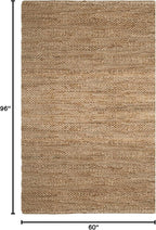 SAFAVIEH Area Rug 5x8 - Natural Fiber Collection - Natural, Handmade Jute, Braided Woven Design, Ideal for Living Room, Bedroom (NF212A)