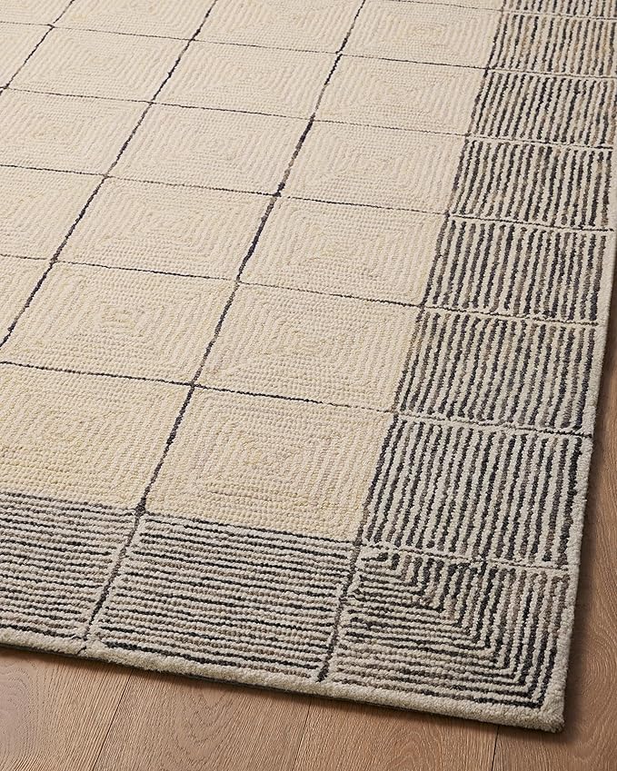 Loloi Chris Loves Julia Francis Collection FRA-02 Cream/Black 2'-0" x 5'-0" Accent Rug